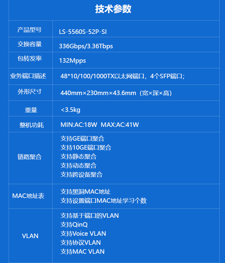 華三 52口企業(yè)級三層網(wǎng)管交換機(jī)