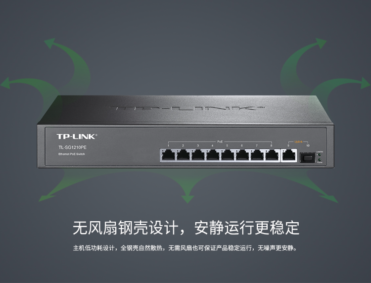 TP-LINK 8口全千兆以太網(wǎng)PoE交換機(jī)