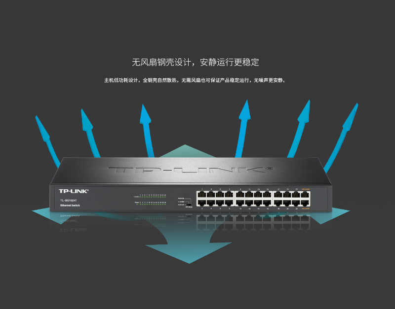 TP-LINK 24口全千兆以太網(wǎng)交換機(jī)