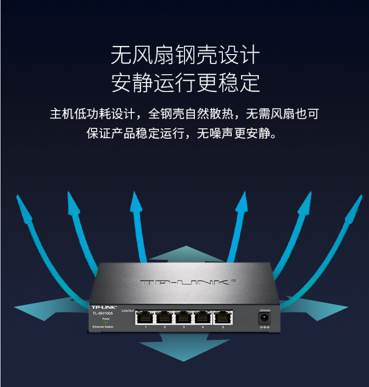 TP-LINK TL-SH1005 5口企業(yè)級2.5G交換機