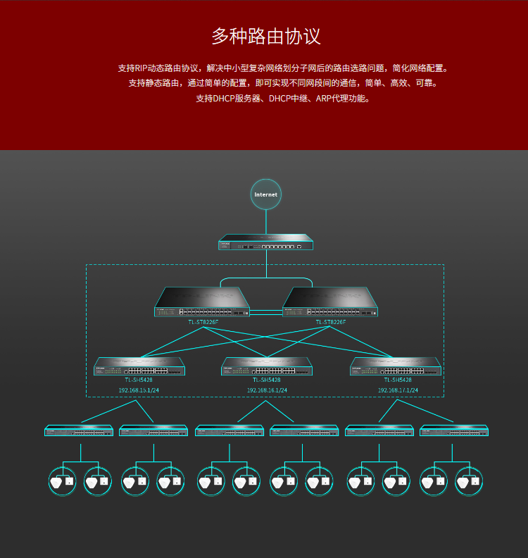 TP-LINK TL-SH5428 萬兆上聯(lián)三層網(wǎng)管交換機(jī)