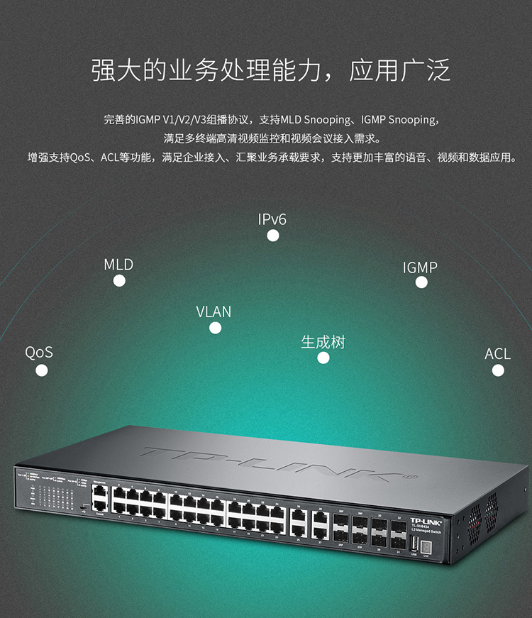 TP-LINK TL-SH8434 萬兆上聯(lián)三層網(wǎng)管交換機(jī)