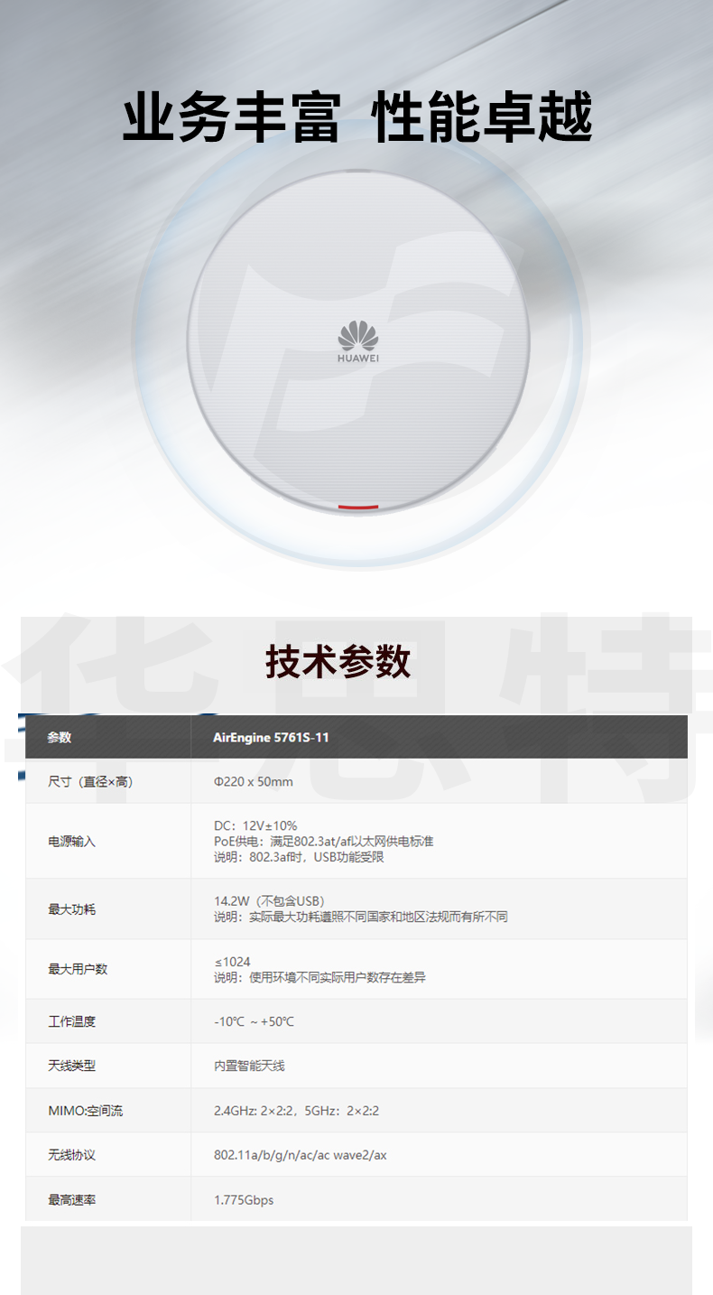 華為 AirEngine5761S-11 企業(yè)級WIFI6無線AP