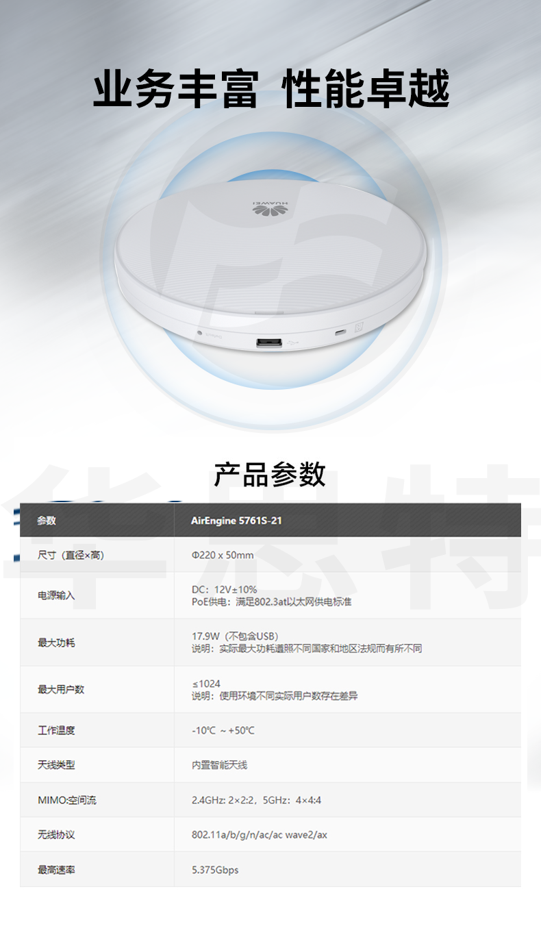 華為 AirEngine5761S-21 企業(yè)級(jí)wifi6無線AP