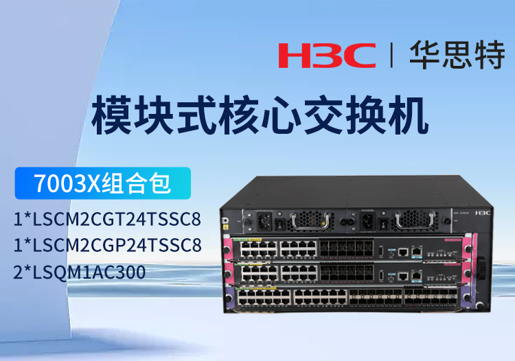 華三H3C S7003X 24千兆光+24千兆電套包 LS-7003X多業(yè)務企業(yè)級網(wǎng)絡核心路由交換機 標準版光電組合套裝 雙電源