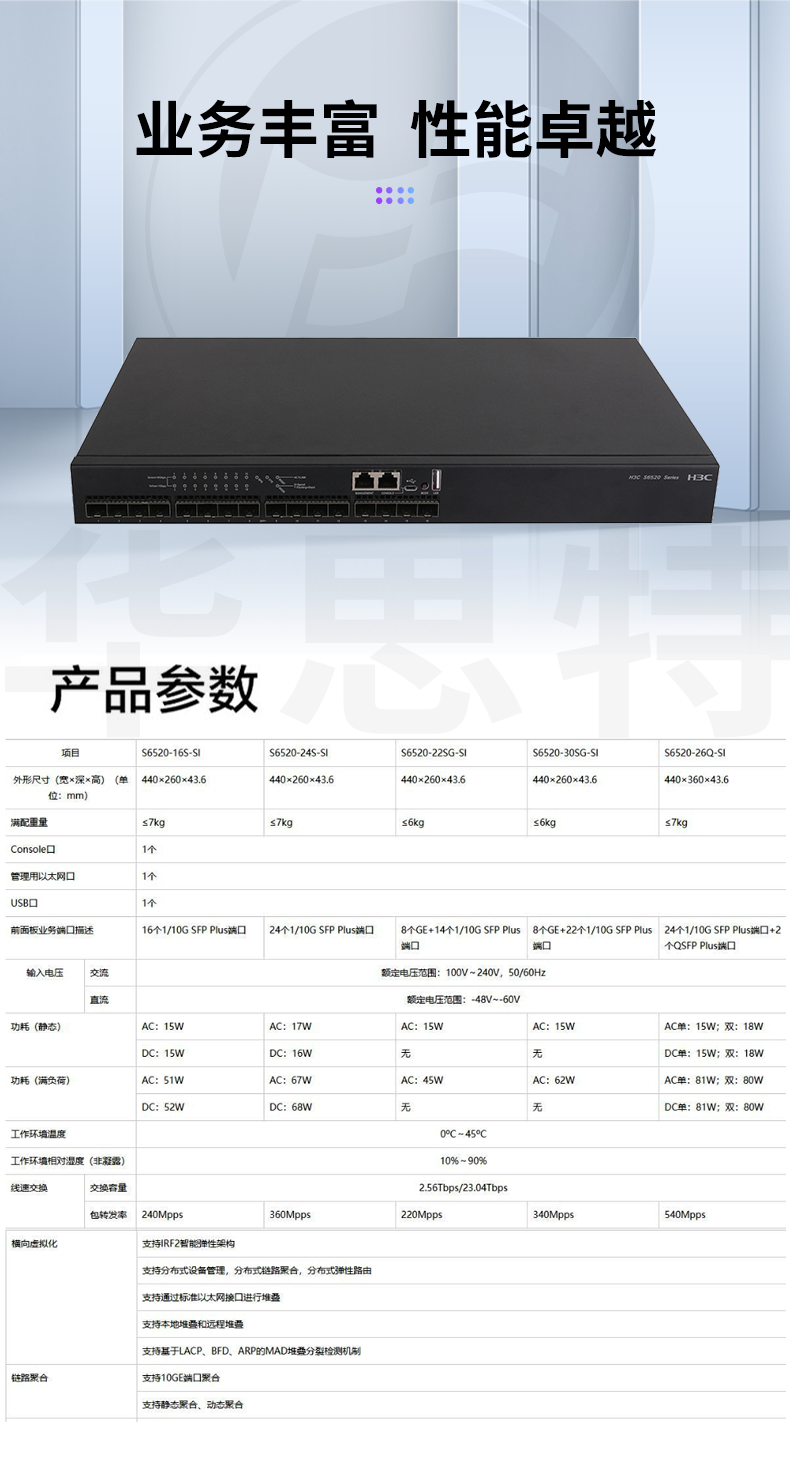 華三 LS-6520-16S-SI 16口萬(wàn)兆三層網(wǎng)管交換機(jī)