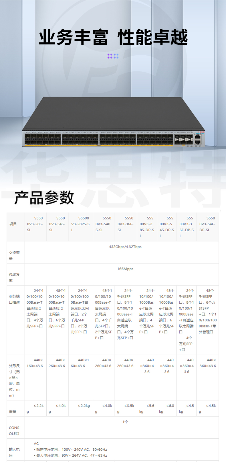 華三交換機(jī) S5500V3-54F-DP-SI